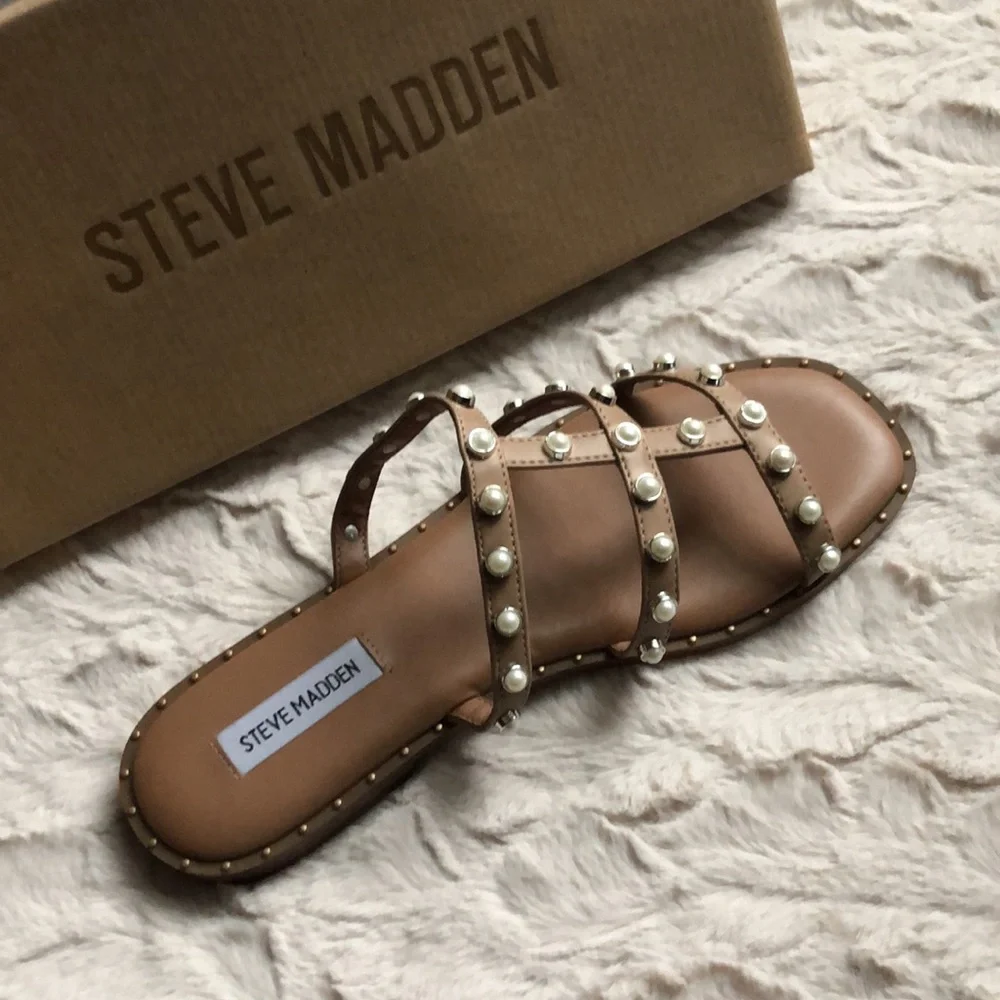 Steve Madden Caged Studded Slides - Picture 3 of 7